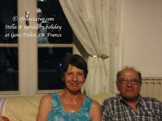 Stella & Gerald Fox  enjoying Gone Fishin hols SW France holiday Gone Fishin 2france4two.com