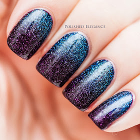 Zoya Dream and Payton gradient manicure nail art swatches