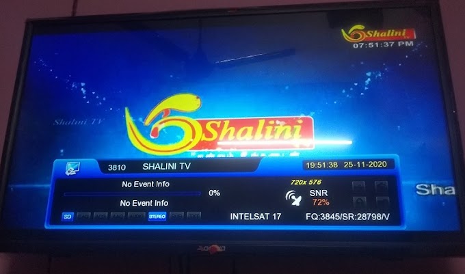 Shalini TV started test transmission on Intelsat 17 @ 66 E