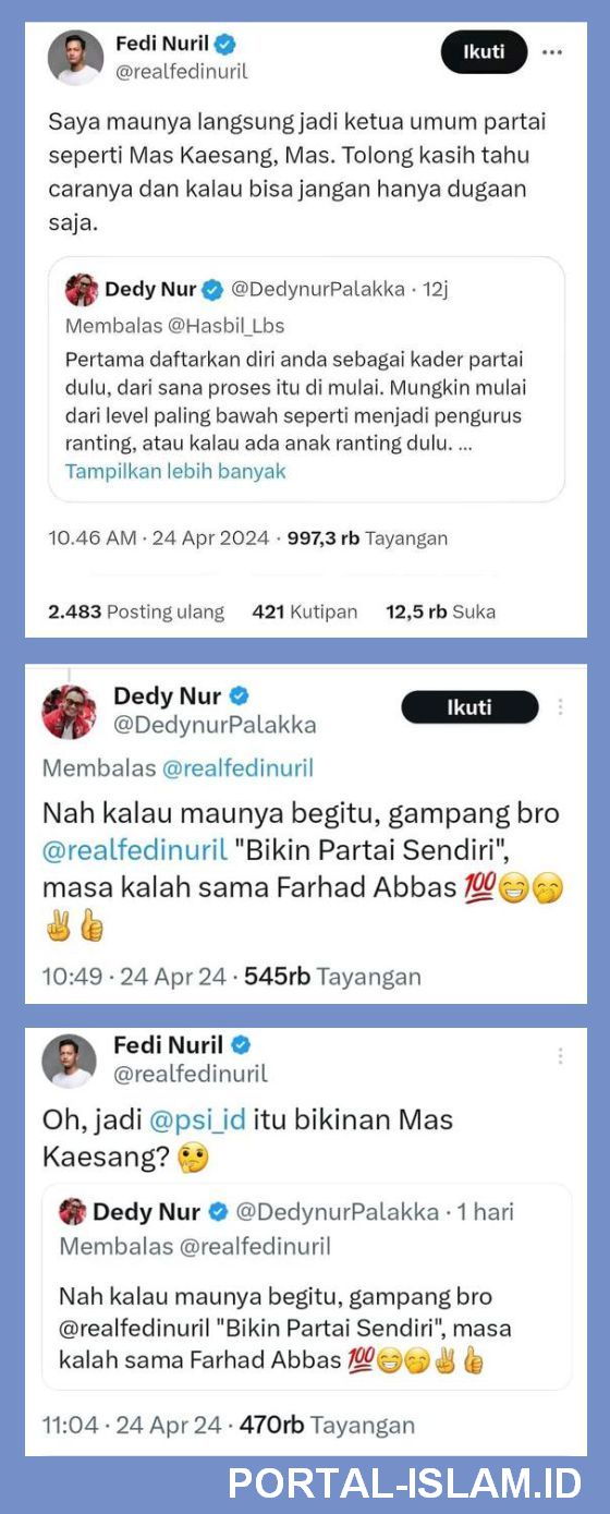 Politikus PSI gerah dengan Fedi Nuril yang terus terusan mengkritik paslon  Menyala Abangkuuuu 🔥🔥🔥🤣🤣🤣