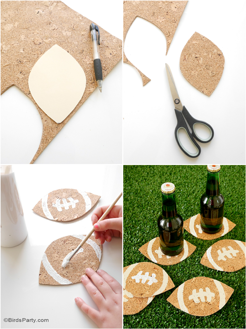 Fruity Beer Cocktail Recipe & DIY Football Coasters - BirdsParty.com