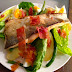 Pan fried Rainbow Trout and crispy Prosciutto salad