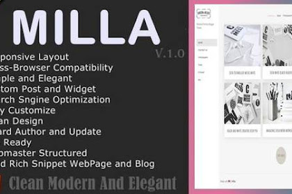 Milla - Minimal Portfolio Blogger Templates