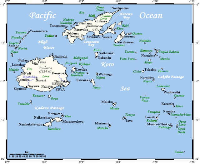 Fiji  map