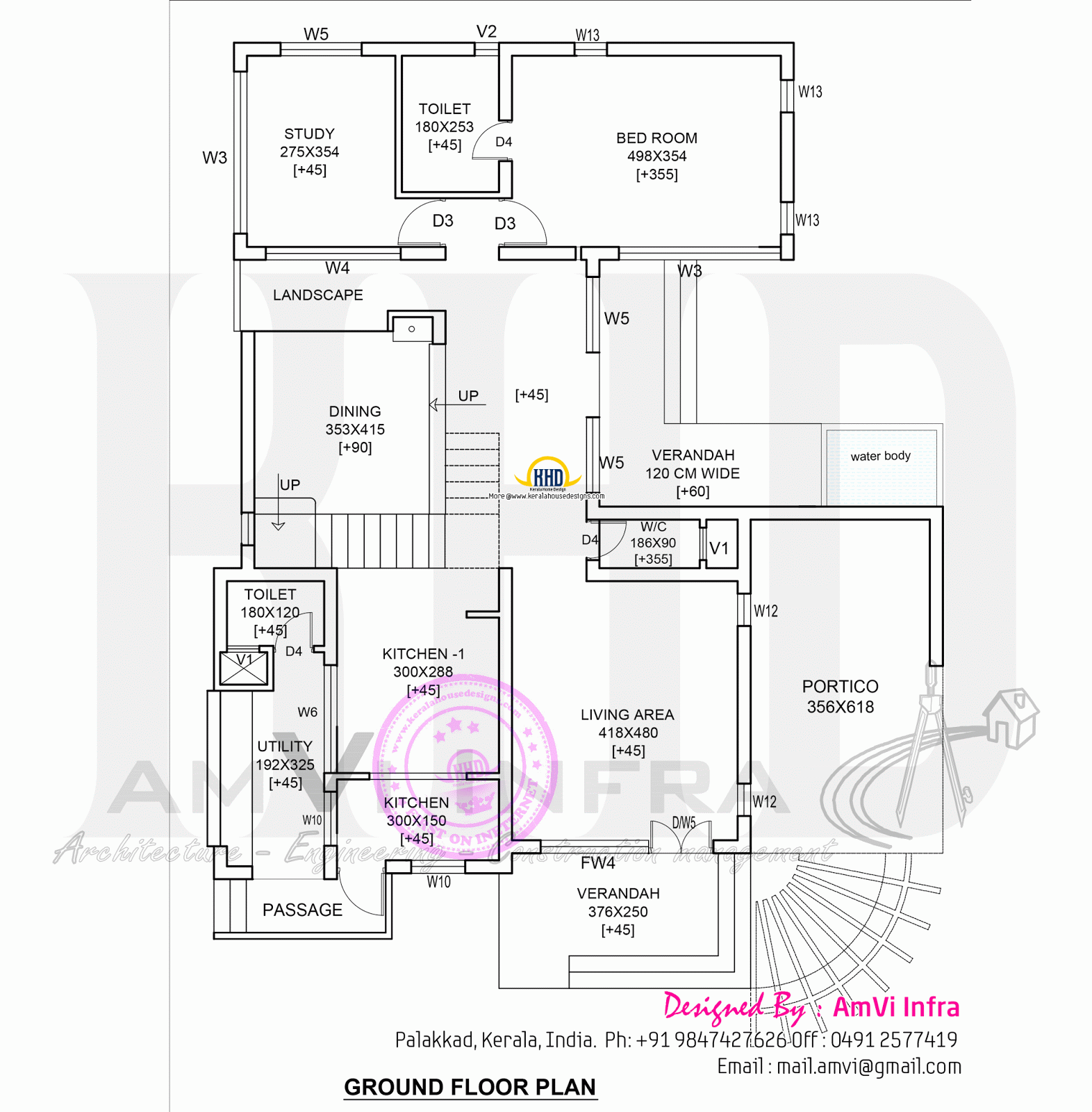 Modern 4 BHK house plan in 2800 sq feet Home Kerala Plans