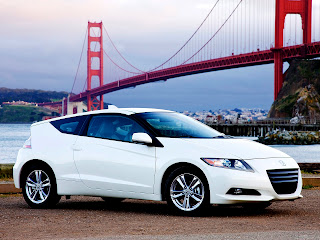 White Honda Cr-Z 2012  with Awesome City Landscape HD Wallpaper