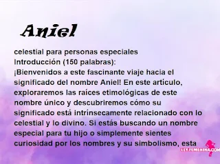 significado del nombre Aniel