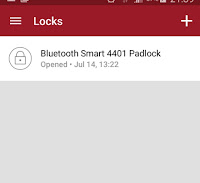 Master Lock app screen