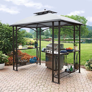 Grill Gazebo With Shelves