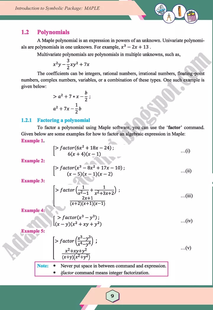 introduction-to-symbolic-package:-maple-mathematics-class-12th-text-book