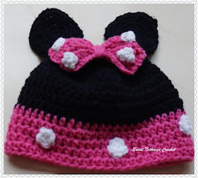 free crochet pattern for Minnie mouse cap