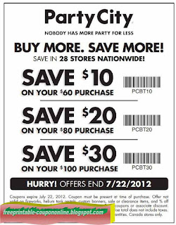 Free Printable Party City Coupons