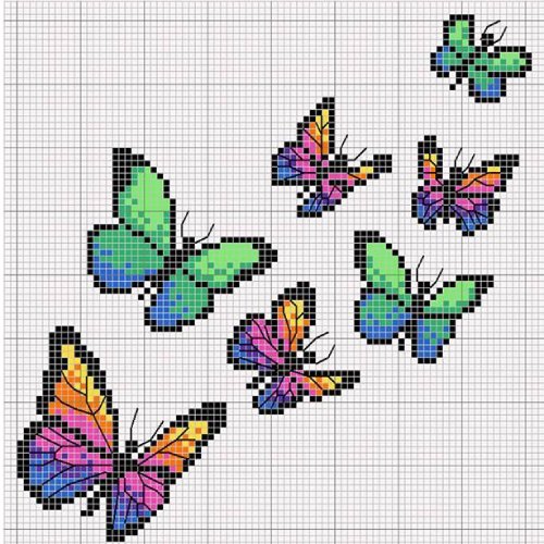 Gorgeous Butterflies Cross-Stitch Chart