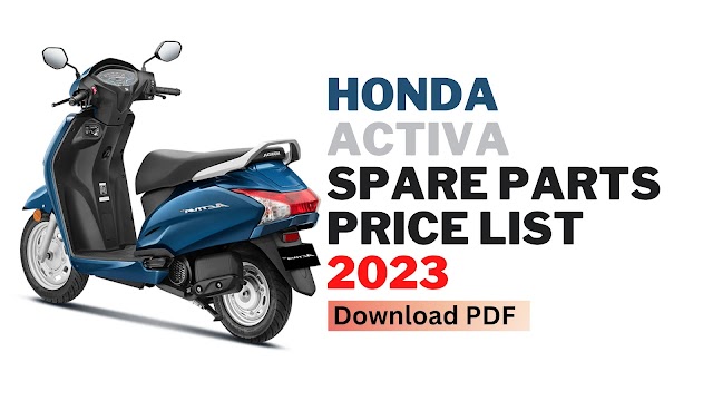 Honda Activa 6G Spare Parts Price List 2023 PDF