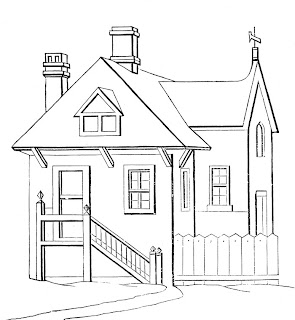 house coloring pages, free coloring pages