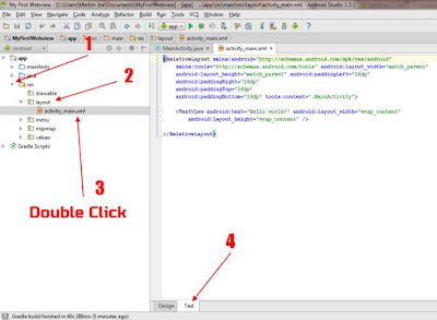 Open layout.xml file in android studio