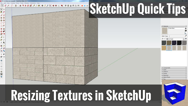m going to instruct y'all how to adapt the size of textures inwards SketchUp Video tutorial Resizing Textures together with Materials inwards SketchUp