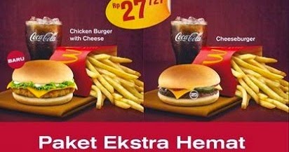 Harga Menu Paket Ekstra Hemat McDonalds