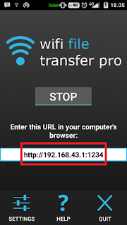 Transfer File dari Android ke PC Via Wifi