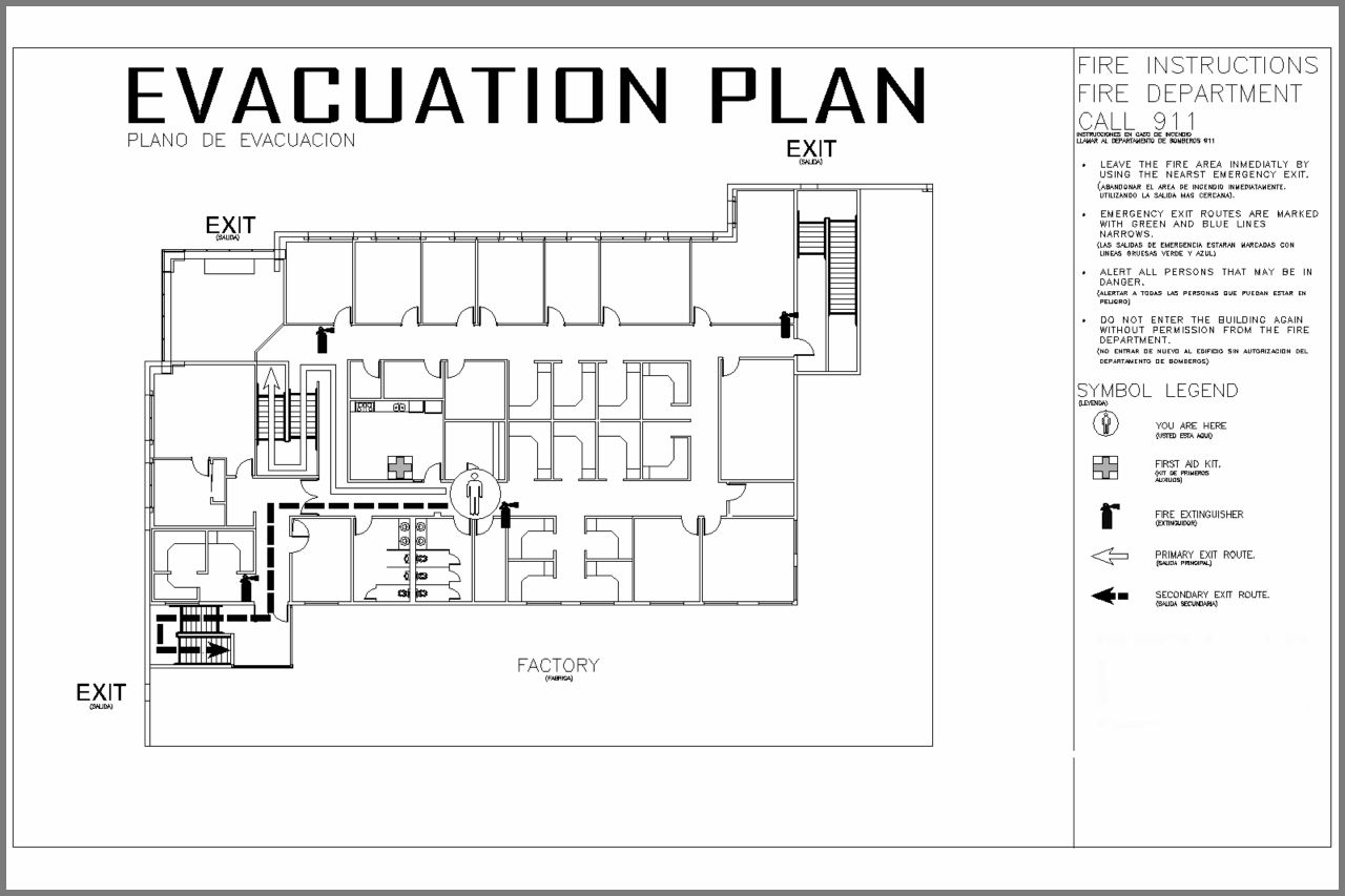 Evacuation Floor Plan Template