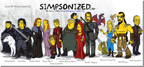 Personajes de Juego de Tronos version Simpsons