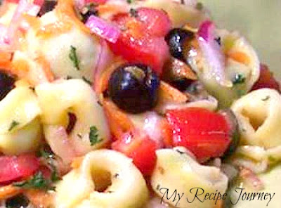Easy Tortellini Salad, My Recipe Journey,