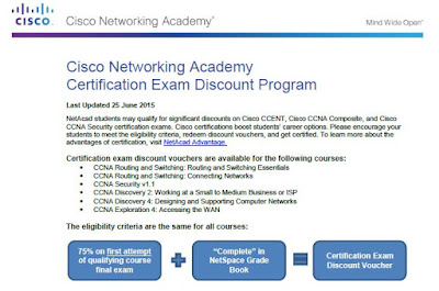 Cisco Networking Academy Certification Exam Discount Program