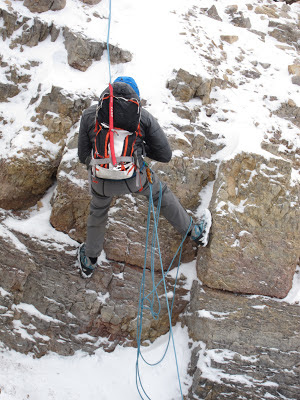 Mountaineering on Mt Cline near Banff in Canada