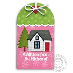Sunny Studio Stamps: With Love From the Kitchen of Baking House Themed Christmas Gift Tags by Mendi Yoshikawa