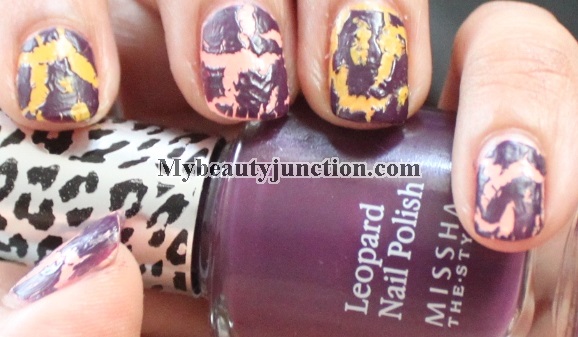 Shatter manicure with Missha Leopard Nail Polish