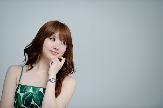 3 Yeon Da Bin in Green-very cute asian girl-girlcute4u.blogspot.com
