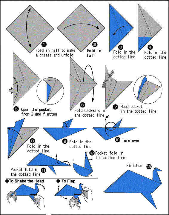 how to make origamis step by step