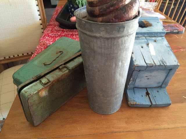 Who doesn't love rusty toolboxes and sap cans? 