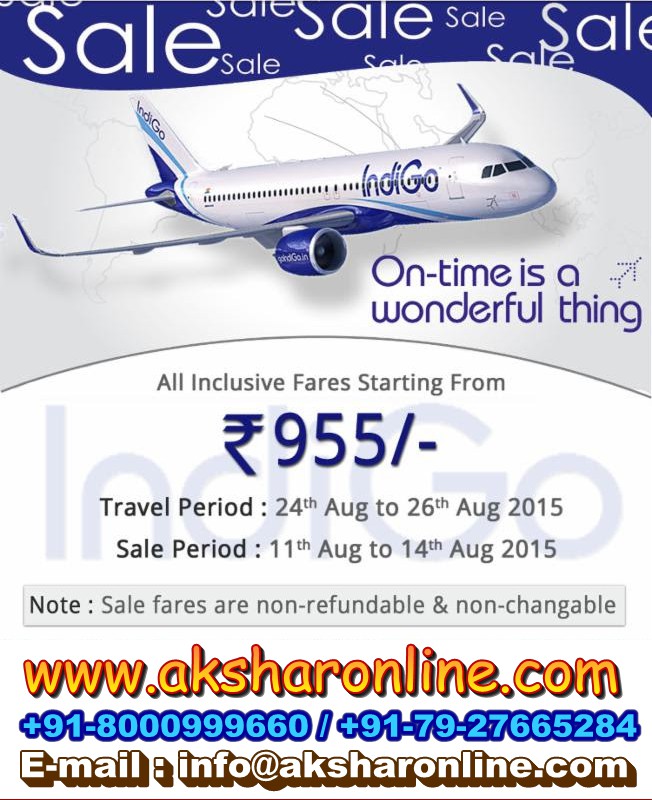 Indigo Sale....Book Now aksharonline.com