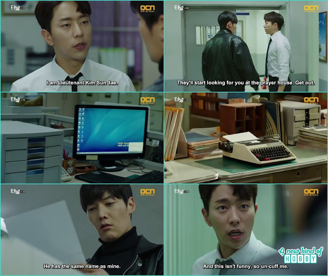detective gwang ho  met with lieutenant kim sun jae at the same police station in future - Tunnel: Episode 2 