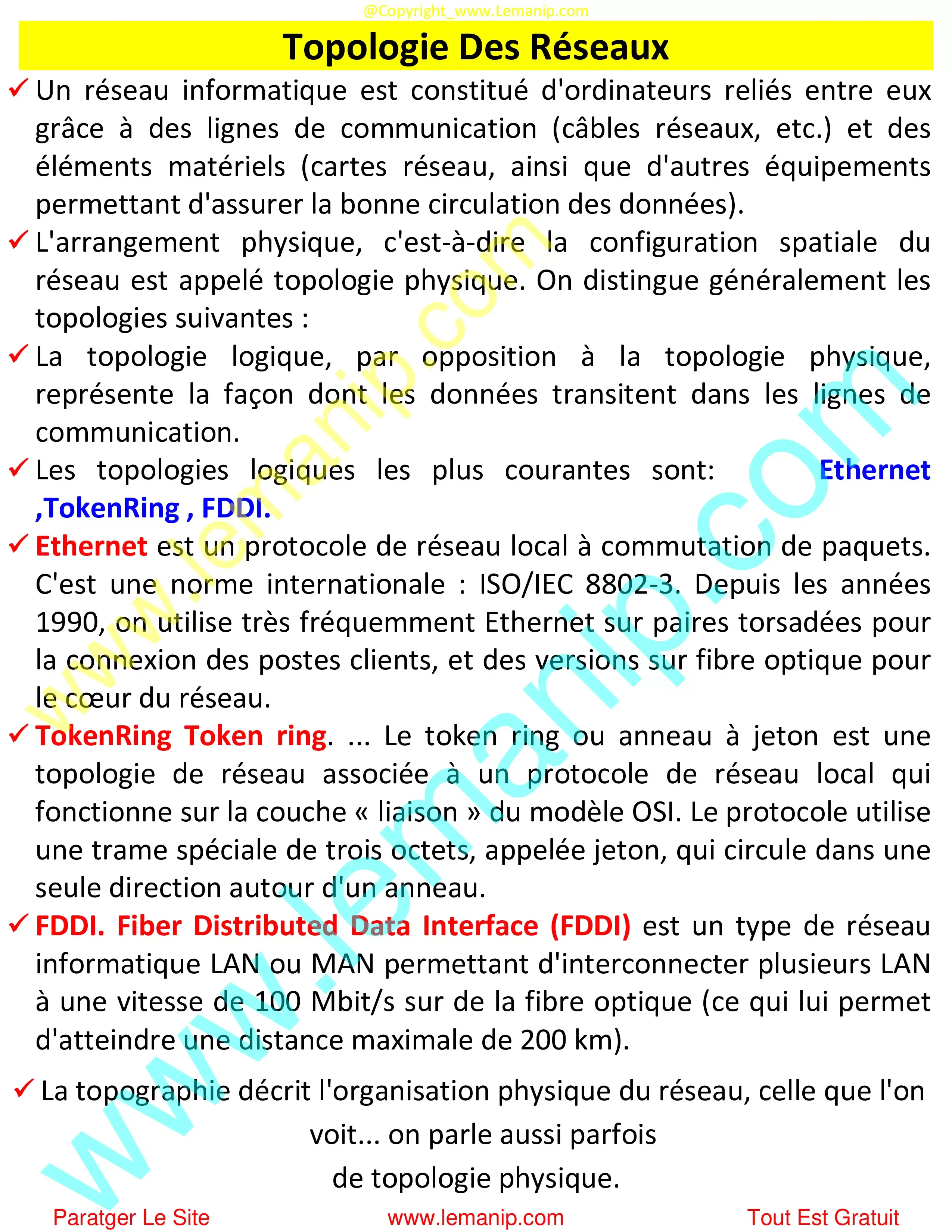 Topologie Des Réseaux