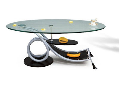  Glass Table on Round Fancy Design Occasional Coffee Table In Glass And Metal Finish