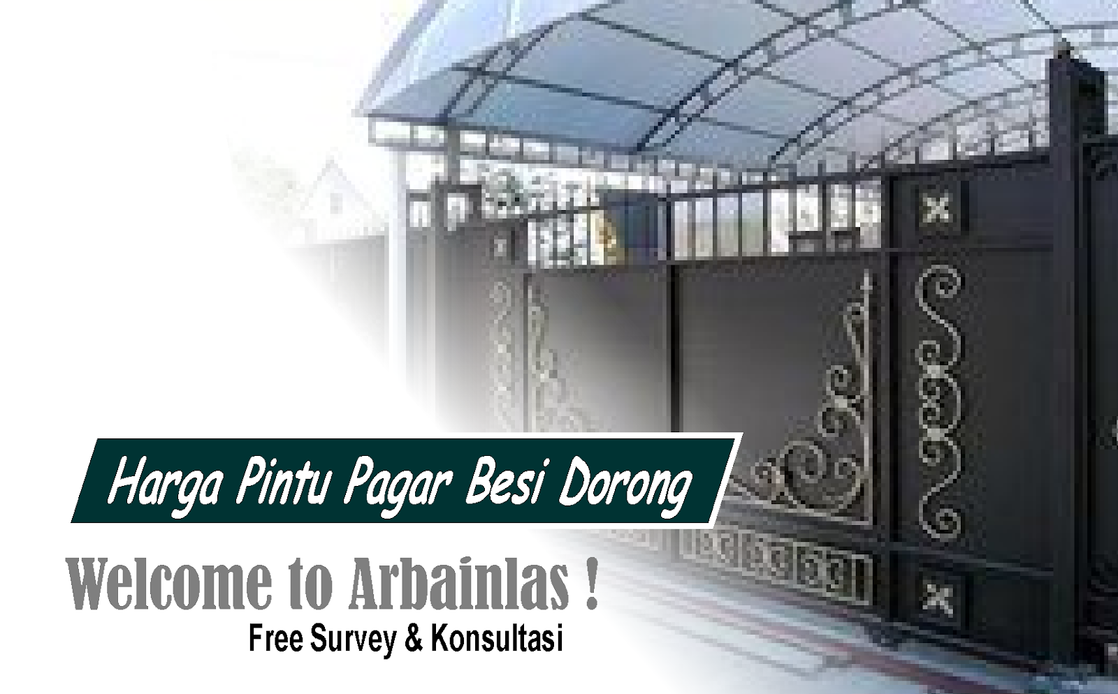  Harga  pintu  pagar besi  dorong  minimalis dan tempa 