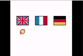 Belgian menu scene where you can pick the language for your country flag on