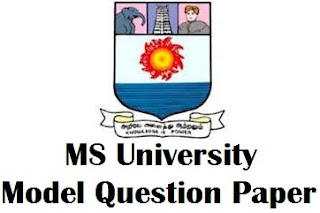 MS University Distance Education Model Question Paper