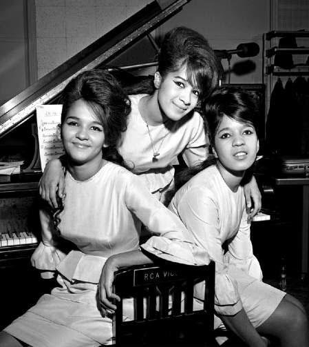 Presenting The Fabulous Ronettes. Above: The Ronettes in 1962