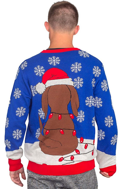 Animated Flappy Dog Long Ears Ugly Christmas Sweater