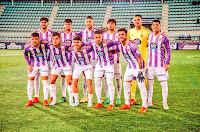 REAL VALLADOLID C. F. Temporada 2022-23. Kike Pérez, David Torres, Javi Sánchez, Roberto Arroyo, Sergio Asenjo, Lucas Olaza, Óscar Plano, Lucas Rosa, Álvaro Aguado, Sergio León, Monchu. REAL VALLADOLID C. F. 1 GETAFE C. F. 0 Miércoles 30/11/2022, 20:00 horas. Partido amistoso. Palencia, estadio Nueva Balastera: 1.100 espectadores. GOLES: 1-0: 27’, Roberto Arroyo.