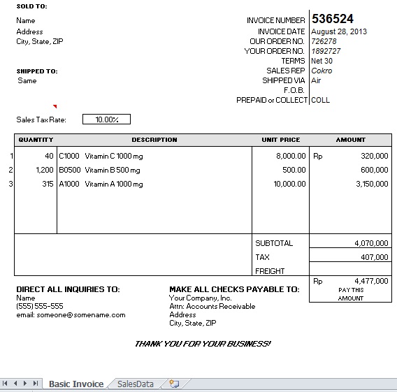 EXCEL BASE: Agustus 2013