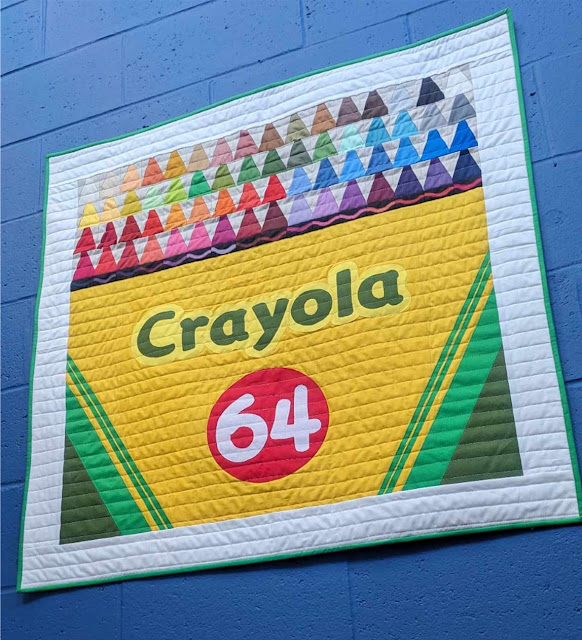 Box of Crayola crayons quilt