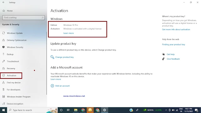 How to check if Windows 10 is activated?