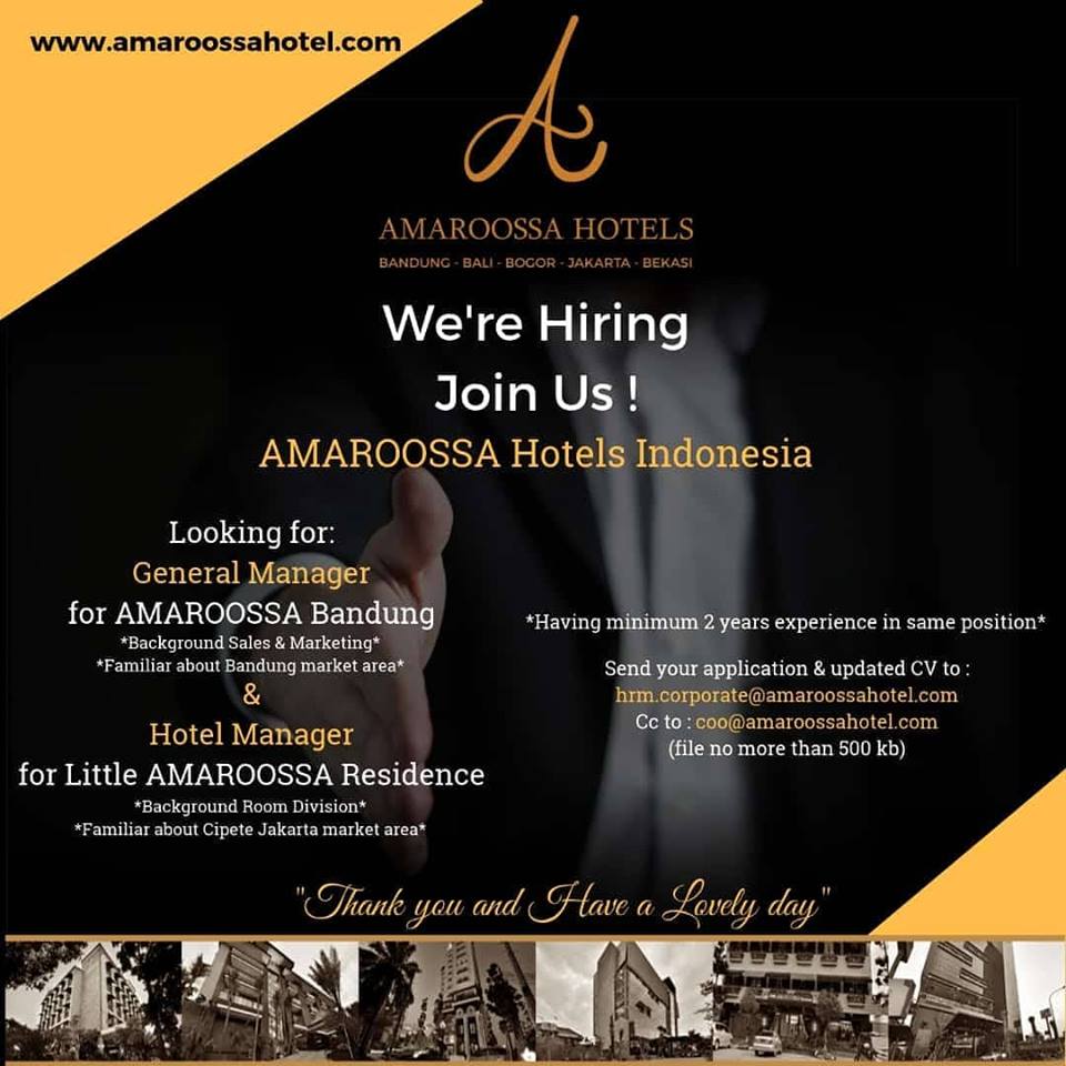 Amaroossa looking for GM in Bandung Jobs News Oct 2018 ... - 