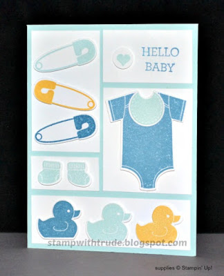 Something for Baby, Stampin Up, Stamp with Trude, baby card, catalog CASE