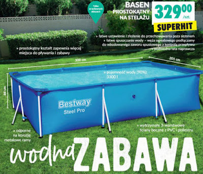 Basen prostokątny na stelażu Bestway Steel Pro z Biedronki