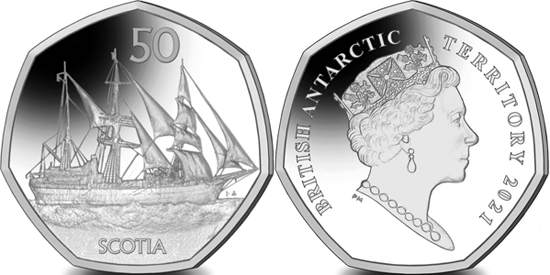 British Antarctic Territory 50 pence 2021 - Scotia